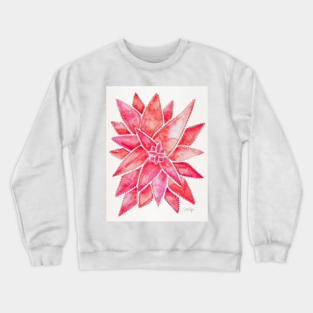 Pink Aloe Vera Crewneck Sweatshirt by CatCoq